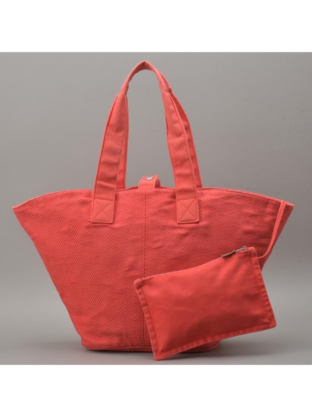 Hermes Panier de Plage PM Tote Bag Canvas Red